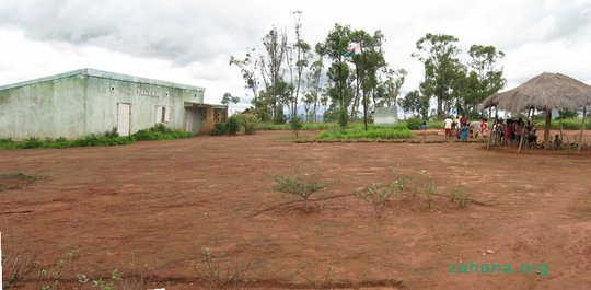 The schoolyard in Fiarenana in a panorama shot
